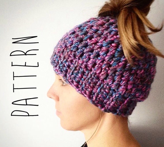 easy ponytail beanie crochet pattern