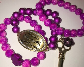 Beaded bracelet set, stack bracelets, bracelet stack