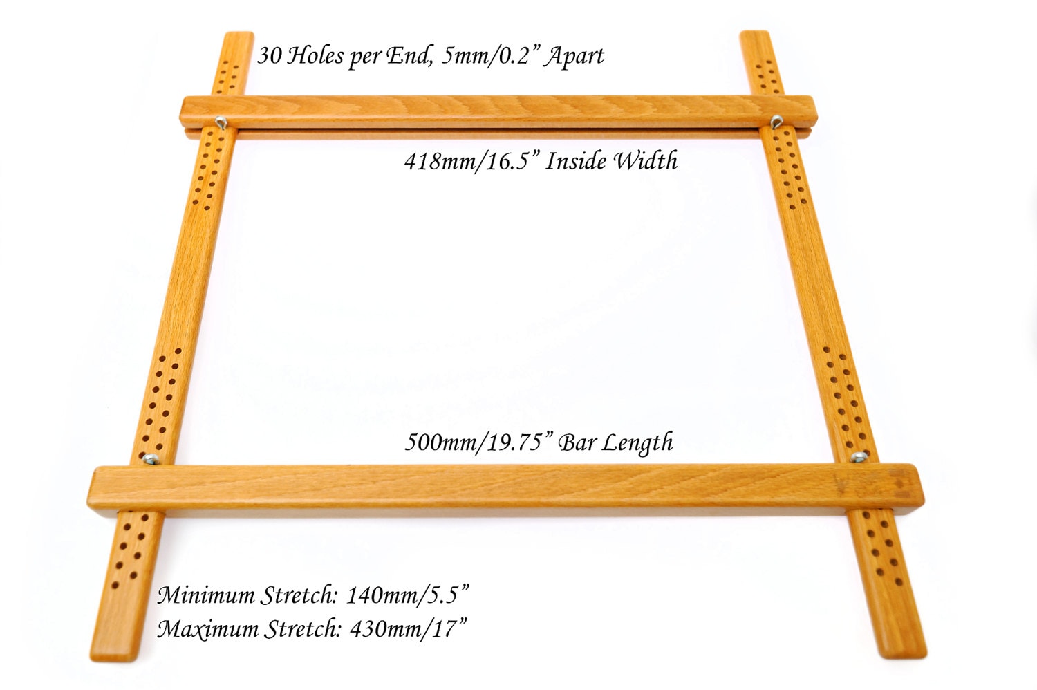 500mm 19.75 Wooden Embroidery Slate Frame made from