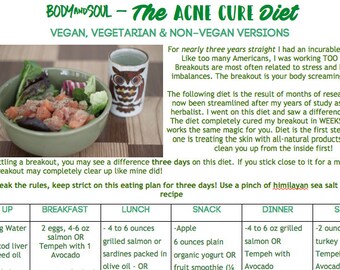 The Acne Diet: A 3 Day Jumpstart for Clearing Your Skin Once and for All