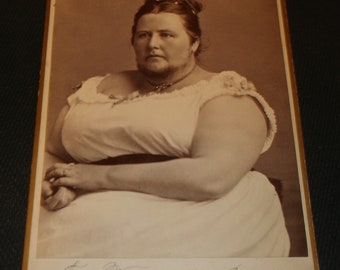 Barnum Type Circus Sideshow Freak, American Bearded Lady, Cabinet Card photo by Eisenmann