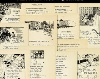 Robert Louis Stevenson Child’s Garden of Verses Vintage Printable Aged Book Pages Digital Download JPG Format