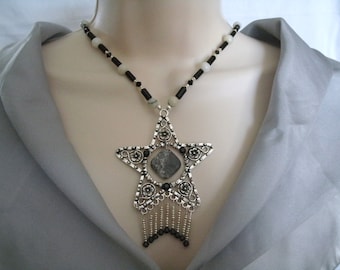 Star Necklace, boho jewelry bohemian jewelry gypsy jewelry hippie jewelry tribal moroccan new age hipster metaphysical ethnic boho necklace