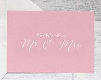 S A L E - Wedding Card - Brand New Mr & Mrs Wedding Greeting Card