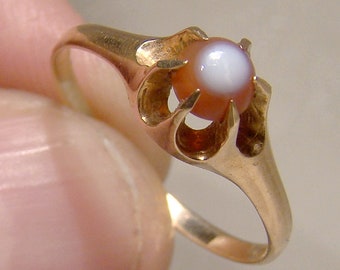 Victorian 10K Sardonyx Ring 1900 - Size 5-3/4