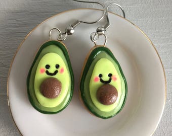 Avocado cookie earrings