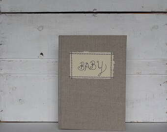 Baby Memory Book, Baby Record Book, Embroidery Baby Book, Baby Growth Book, Baby Scrapbook, Baby Journal, Baby Shower Gift, New Baby Book