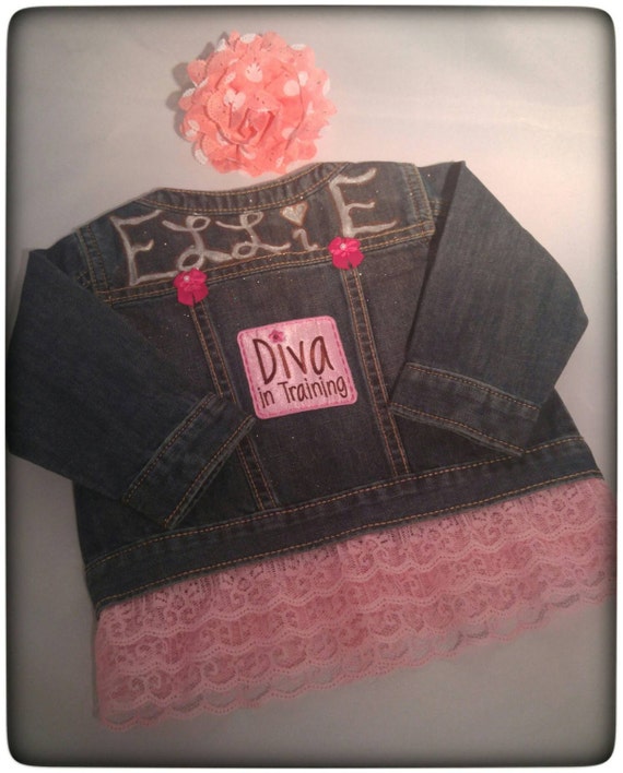 Items similar to Baby Jean JacketBaby Shower GiftDiva in Training