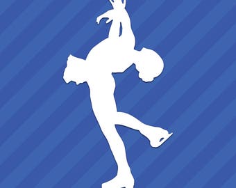 Figure Skater Vinyl Decal Sticker