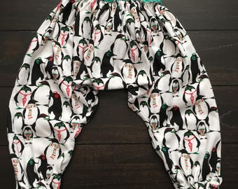 Personalized Penguin holiday ornament