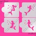 4 pcs Mermaid cookie stencil, Decoupage Stencil, Face painting stencil, Schablone Kuchen