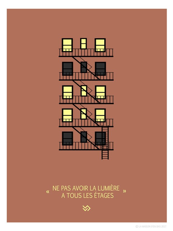 Affiche expression française Ne pas avoir la lumière à