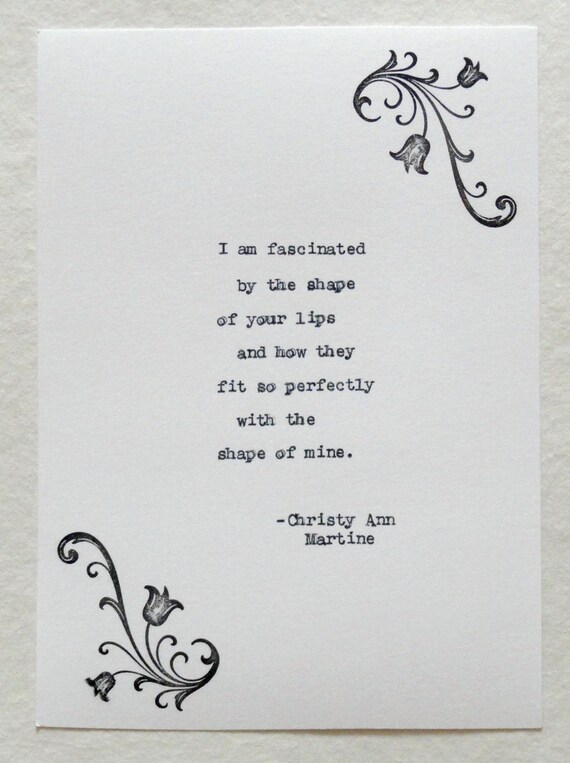 Romantic Gift for Girlfriend or Wife love poem signed by poet romantic art present for engagment wedding anniversary or honeymoon