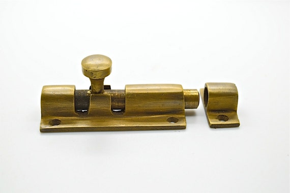 Vintage Brass Locks. Door Lock Catch. Slide Bolt . Cabinet Hardware Slide bolt . cabinet hardware. Bolt and keep. antique locks. Stable door bolts. Gate bolts locks 3.5