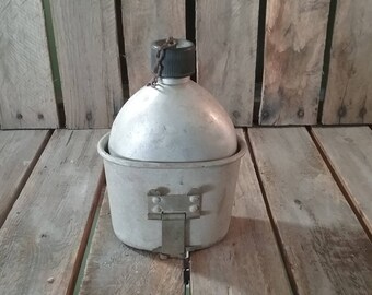 Vintage Canteen/Metal Canteen/Old Canteen/Canteens/Water Can/Metal Cans/Camping Canteen