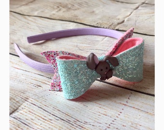 Easter Bunny Headband, Easter Bow, Easter Gift
