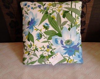 MAGICAL blue flowers cushion