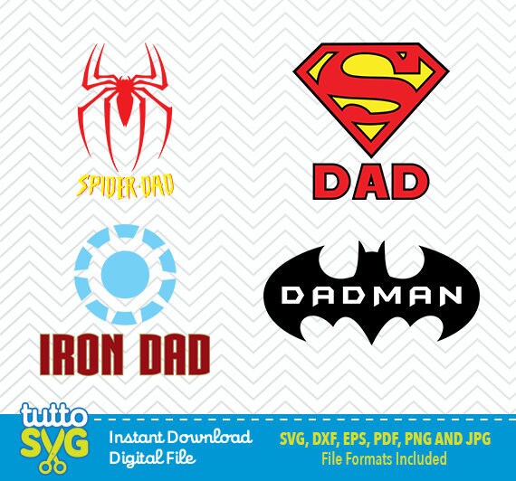 Download SUPERHERO DAD SVG files Silhouette Studio Cricut Cameo