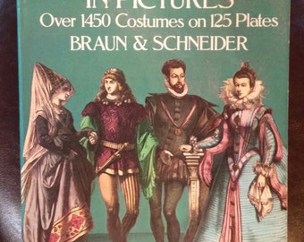Historic Costume in Pictures Fashion History Costume Book 1975 Softback