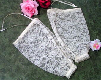 1800's Victorian Civil War Cream Lace Undersleeves Reenactor New