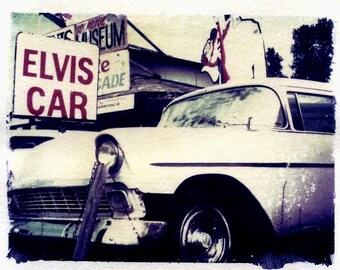 Elvis art original polaroid transfer