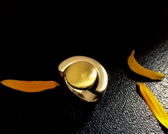gold and silver ring