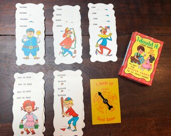Vintage I Doubt It Card Game with Spinner