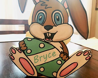 Personalized Wooden Easter Basket (Boy or Girl), Esster Gift, First Easter