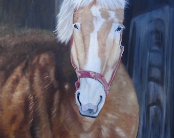 Horse at Landis Valley: Print of an Original Oil Painting