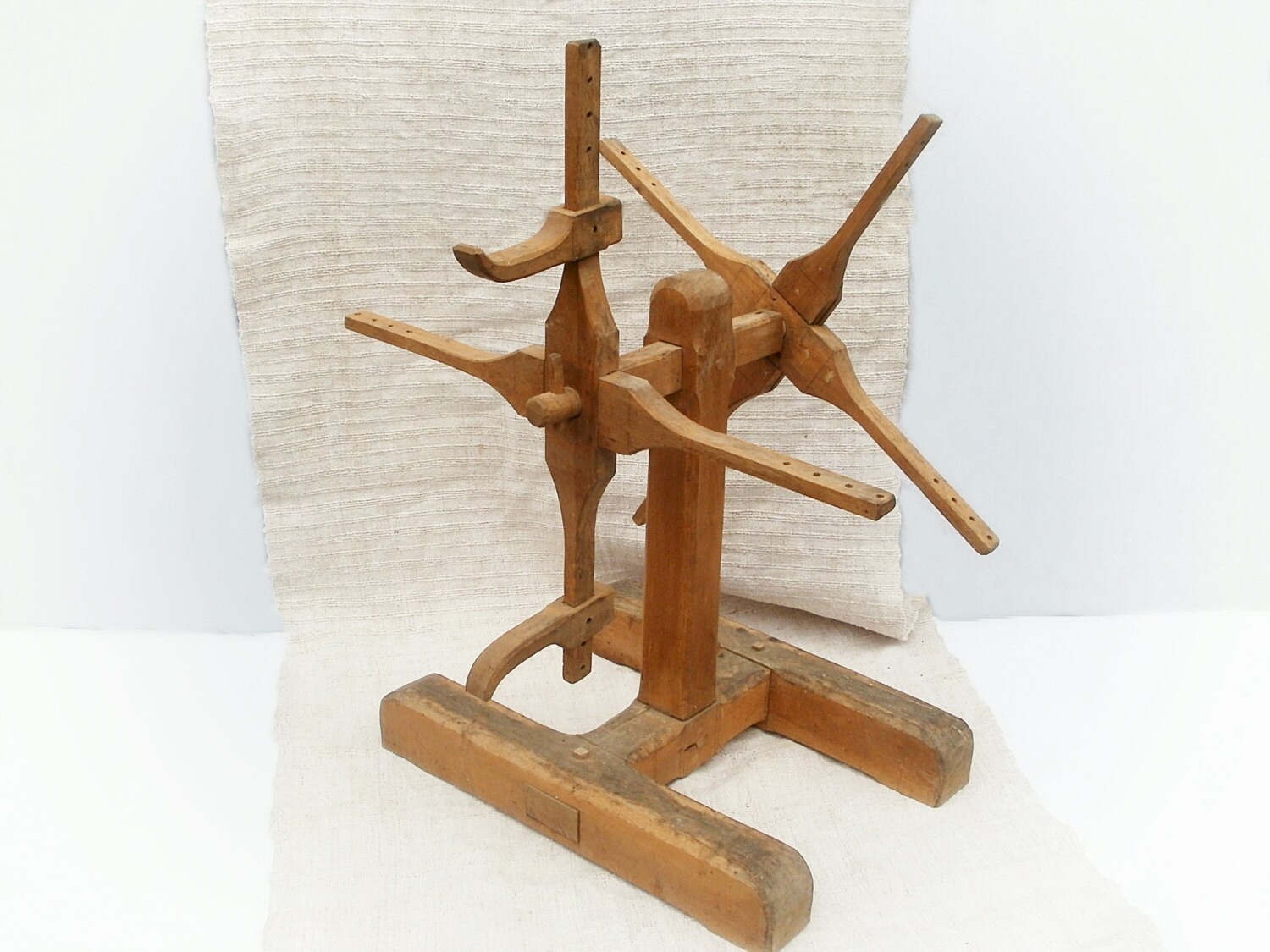 Primitive antique wooden wool winder Large yarn winder Yarn