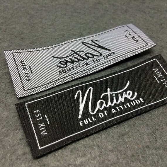 Woven Labels Woven Label Basic Name Labels Custom Woven Labels Clothing Labels Only Usd17 Woven Label Template