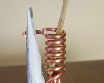 Copper Toothbrush Holder