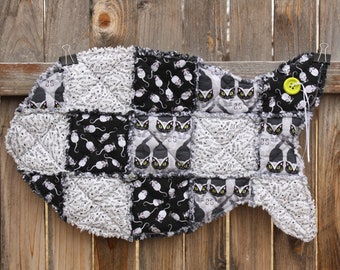 Cat Bed, Fish Shaped Cat Bed, Pet Supplies, Pet Bedding, Pet Blanket, Catnip Fish Mat, Washable Cat Mat, Cat Mat Fabric Cat Mat, Sleep Mat