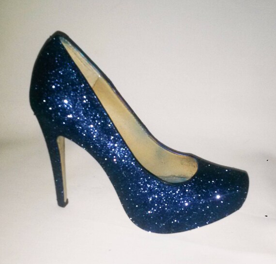 navy blue sparkle shoes