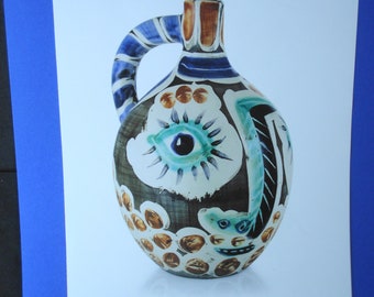 Rare Picasso Print of a 21,000 Dollar Ceramic Pitcher Ephemera