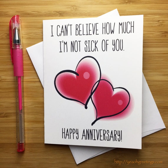 Funny Anniversary Card Happy Anniversary Card Funny Love