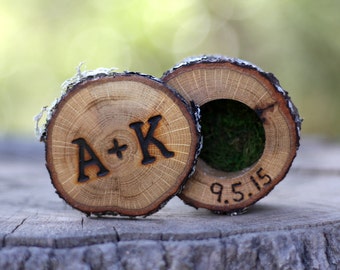 Wedding Ring Box Engagement Ring Box Wood Ring Box Proposal Ring Box Engagement Ring Box Hippie Wedding Ring Holder Custom Ring Box Wood