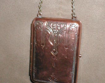 Antique 1910 German Silver Compact and Coin Purse