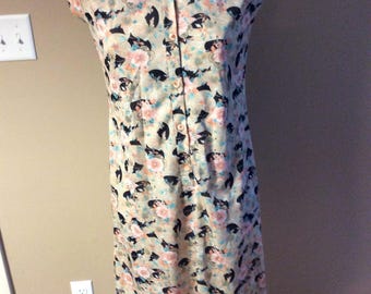 Handmade Vintage Dress Ladies Retro Shift Dress