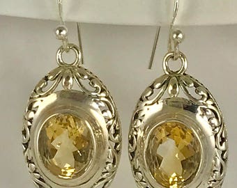 Filigree Gemstone Earrings. Custom Gemstones. Healing Stones