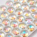 Glass Round (3200) Clear AB Crystal All Size Sew On Rhinestones Flatback Jewelry Beads Foiled Back Ball Aurore Boreale