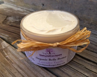 Organic Whipped Belly Butter, Natural Expecting Mom Gift, Soothing Lavender Vanilla Belly Butter