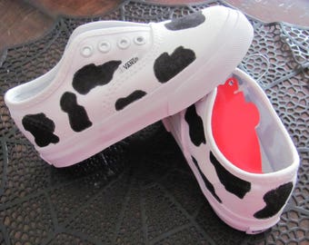 Custom Painted Cow "Moo Moo" shoes