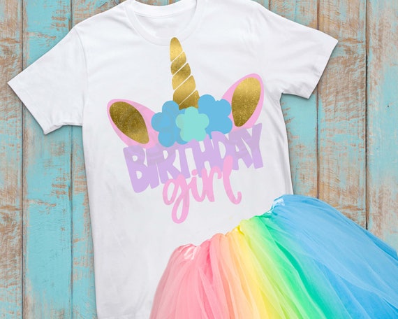 Download Unicorn svg birthday Unicorn svg Birthday girl shirt iron