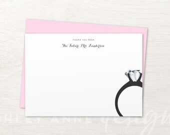 Bridal Shower Thank You Cards, Bridal Shower Thank Yous, Thank You From The Future Mrs, Wedding Stationery, Bride to Be Gift