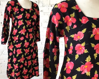 Vintage Floral print tunic, size XS