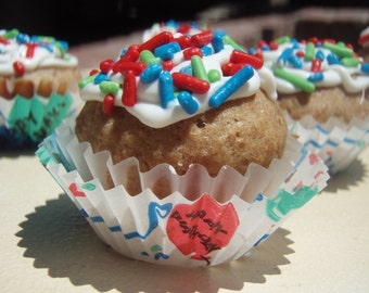 Gourmet Dog Treats - Happy Birthday Pupcakes - All Natural Organic Dog Treats Vegetarian - - Shorty's Gourmet Treats