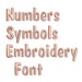 Machine Embroidery Font Designs - Font Letters, Numbers, Symbols Font Alphabet - 0.3 , 0.5 , 0.75 inch Sizes