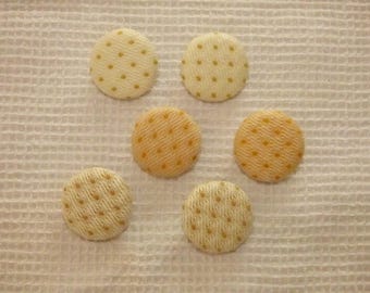 SET OF 6 BUTTONS IN 3 DIFFERENT COLORS COTTON