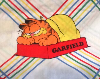 Vintage GARFIELD single flat sheet